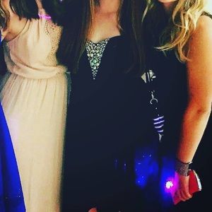 BCX Dress Black Sparkly and Sequin Asymmetrical Dress